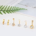 thumbnail image 5 of Gold Navel Ring - Hoop Belly Piercing Jewelry - Surgical Steel 14G Gold, 5 of 5