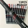thumbnail image 1 of 13pcs CP2 Pro Golf Grips | Anti-Slip Rubber Wrap, Standard/Midsize/Jumbo, Black with Red Stripes | US Warehouse, Fast Free Shipp 13PCS Red Midsize, 1 of 6