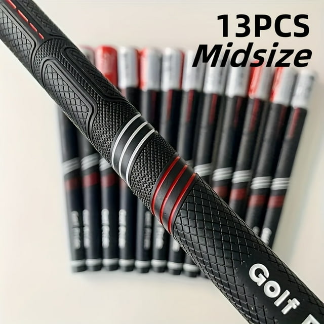 13 Pcs CP2 Pro Poignées de Golf / Bande de Caoutchouc Antidérapante, Standard/moyen/jumbo, Noir avec Rayures Rouges / Entrepôt US, Expédition Rapide Gratuite 13 Pcs Rouge Moyen