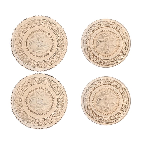 Mini modelo de plato de fruta de casa de muñecas 1/12, accesorios de marrón