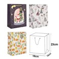 thumbnail image 2 of Bolsas de mano navideñas reutilizables para compras navideñas, bolsas de papel para regalo para alimentos y galletas, 2 of 5