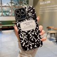 thumbnail image 3 of for iPhone 13 Pro Max Case(6.7 inch),Cute case with Fashion Print Label Design，Soft TPU Shockproof Protective for Women & Girls（Black）, 3 of 16