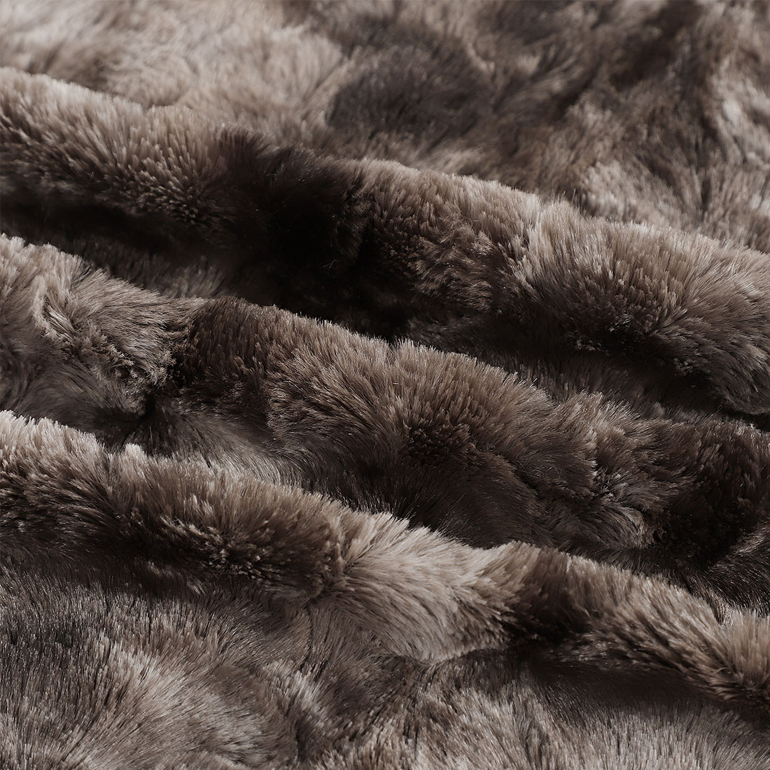 Unique Bargains Faux Fur Shaggy Sherpa Throw Blanket, 60" x 77", Brown