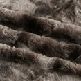 thumbnail image 5 of Unique Bargains Faux Fur Shaggy Sherpa Throw Blanket, 60" x 77", Brown, 5 of 8
