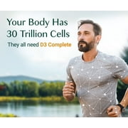 AlgaeCal D3 Complete - Vitamin D3 1000 IU and K2 with A, D, E & K Vitamins for Immune Support, 60 Softgels