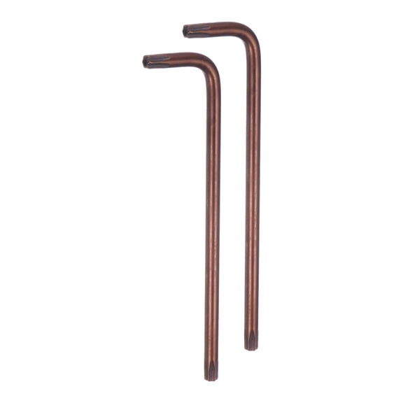 Uxcell 2pack T30 Tamper Proof Torx Wrench Star Keys Long Arm L-Shaped 6 Points Wrench S2 Steel Hand Tool for Automotive