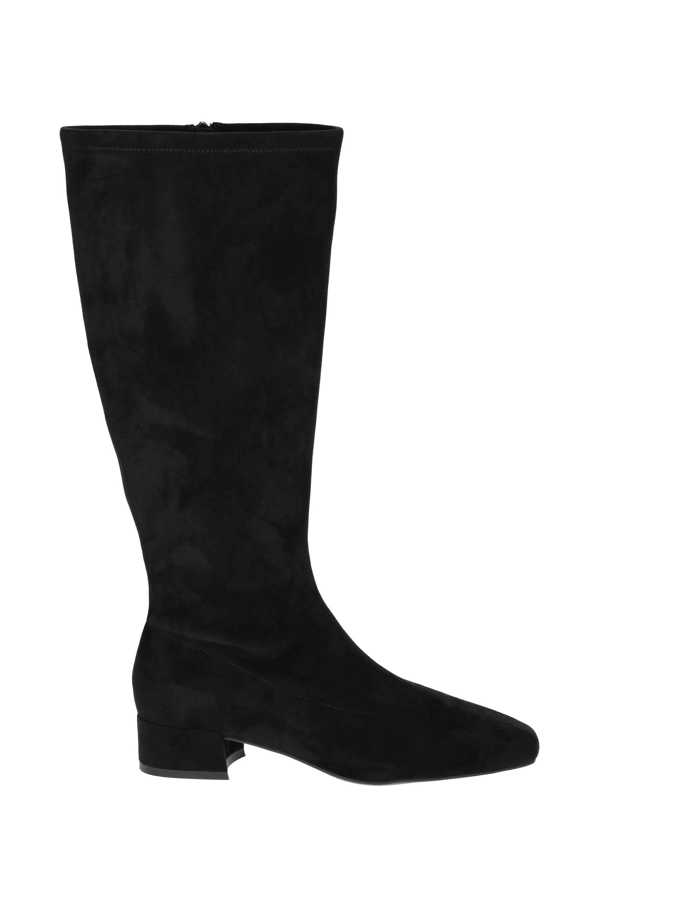 Scoop Women's Faux Suede Knee High Stretch Block Heel Boots (Wide Width Available)