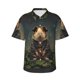 thumbnail image 1 of Fotbe Lotus Leaf Starry Sky Guinea Pig Camisa Hawaiana para Hombre Unisex – Camisa Casual de Verano con Botones de Manga Corta de Algodón y Lino,Small, 1 of 7