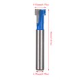 thumbnail image 4 of 1/4 Pouces Boulon Hexagonal Requin T Rail T Fente Bit de Routeur Lame en Alliage Poignée en Acier au Carbone, 4 of 9
