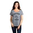 thumbnail image 2 of Thread Tank Unicorn Tribe Women's Relaxed Slouchy Dolman T-Shirt Tee Heather Grey Small, 2 of 4