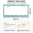 thumbnail image 2 of 2pcs Flowers Marguerite Bees License Plate Frame for Car Accessories Rustproof License Plate Cover with Screws for US Vehicles 12x6 Inch（749） Home Decor, 2 of 7