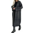 thumbnail image 2 of Women'S Long Cardigan Sweaters Chunky Open Front Oversized Slouchy Knit Fall Trendy Coatigan Jackets Dark Gray S, 2 of 5