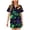 Purple, variant on Feancey St Patricks Day Womens Pajama Sets Short Sleeve Button Down Shirt and Shorts Lounge Set Holiday Lucky Shamrock Printed Sleepwear Outfits Dark Blue S