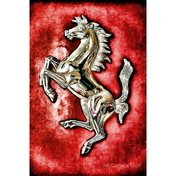 Ferrari LOGO- CANVAS OR FINE PRINT WALL ART