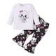 thumbnail image 1 of Odeerbi 6M-3Y Niñas Conjuntos Estampado Algodón Manga Larga Tops Pantalones Acampanados Conjunto Dos Piezas, 1 of 8