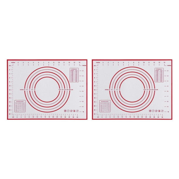 Alfombra de amasar antiadherente Naiovety de silicona 2Conjunto rojo 40x30cm