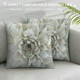 thumbnail image 3 of PHYHOO Flower Decorative Throw Pillow Covers Floral Pillow Shams Soft Velvet Pillowcases Home Sofa Car Bed Room Decor Cream White, 3 of 5