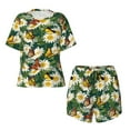 thumbnail image 4 of Naloa Sunflowers And Butterflies Women's Short-Sleeved Pajama Set, Loungewear, Summer pajamas, Breathable Cozy - 3X-Large, 4 of 9