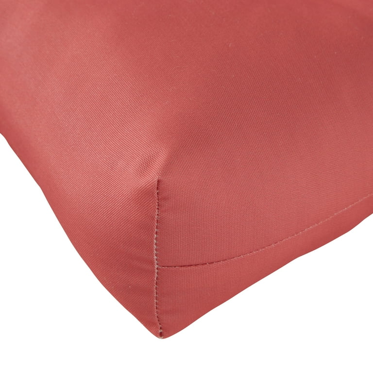 Greendale Home Fashions 20 x 20 in. Outdoor Seat Cushion Coral Solid