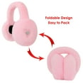 thumbnail image 5 of HDE Women's Fuzzy Faux Fur Earmuffs with Rhinestone Charms Light Pink Heart Charm, 5 of 6