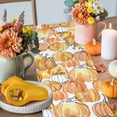 thumbnail image 4 of Thanksgiving Fall Cotton Linen Table Runner, Washable Table Runners for Kitchen, Dining Room, Holiday, Home Party Table Decor, 13x108 Inches, 4 of 9