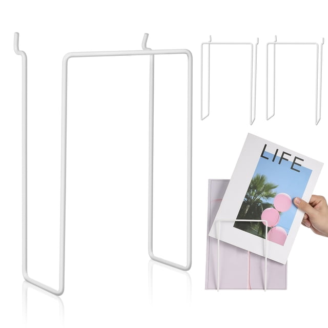 Miangastore Présentoir en Métal pour Panneau Perforé 4 Pcs 7.9X4.9X2.4In