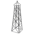 thumbnail image 2 of Achla Designs Lattice Obelisk Garden Trellis, 67 Inch Tall, Graphite Powder Coat Finish, 2 of 7