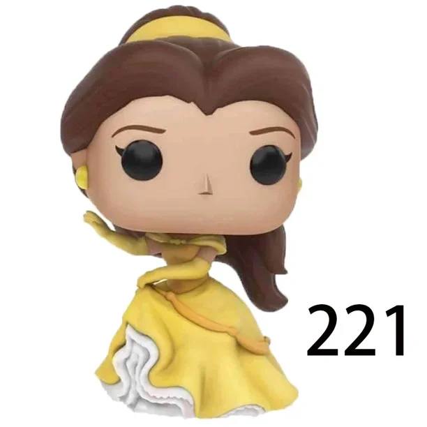 Funko pop Princess #52 54 220 221 222 223 224 295 Beauty Cute Figures Collection Model Toys Room Decoration Kids Girl