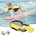 thumbnail image 4 of Small dog life jacket, suitable for swimming, inflatable dog vest, with rescue handle and excellent buoyancy dog ​​life vest, suitable for small, medium and large dog pet life jackets, 4 of 8