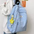 thumbnail image 4 of Mochila informal para estudiantes, mochilas escolares de estilo japonés con colgante de flores (azul) Tmvgtek Para Estrenar, 4 of 8