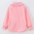 thumbnail image 6 of Tisuna Kids Girls Long Sleeve Shirts Lightweight Crewneck Solid Color Blouse Girls Daily Wear Fall Outfits Size 2-3 Years Pink, 6 of 9