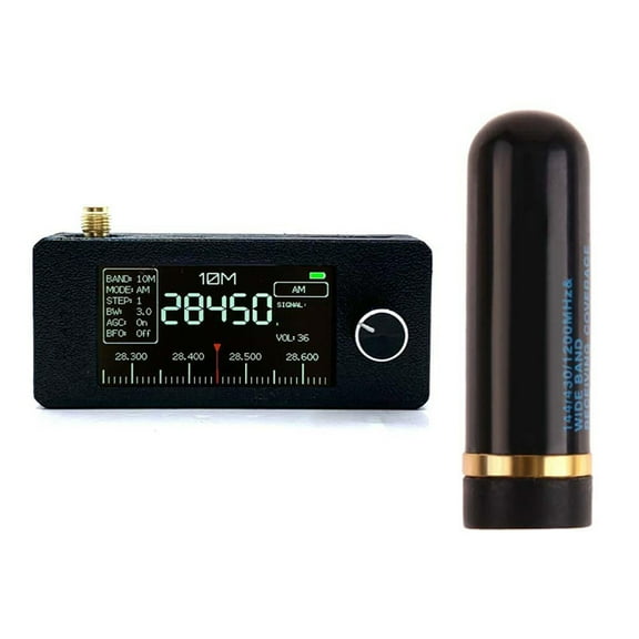 0.5khz-181mhz Portable Radio1.9inch IPS Screen Pocket Radio with Antenna All Band Radio Receiver HF SW MW VHF Radio A
