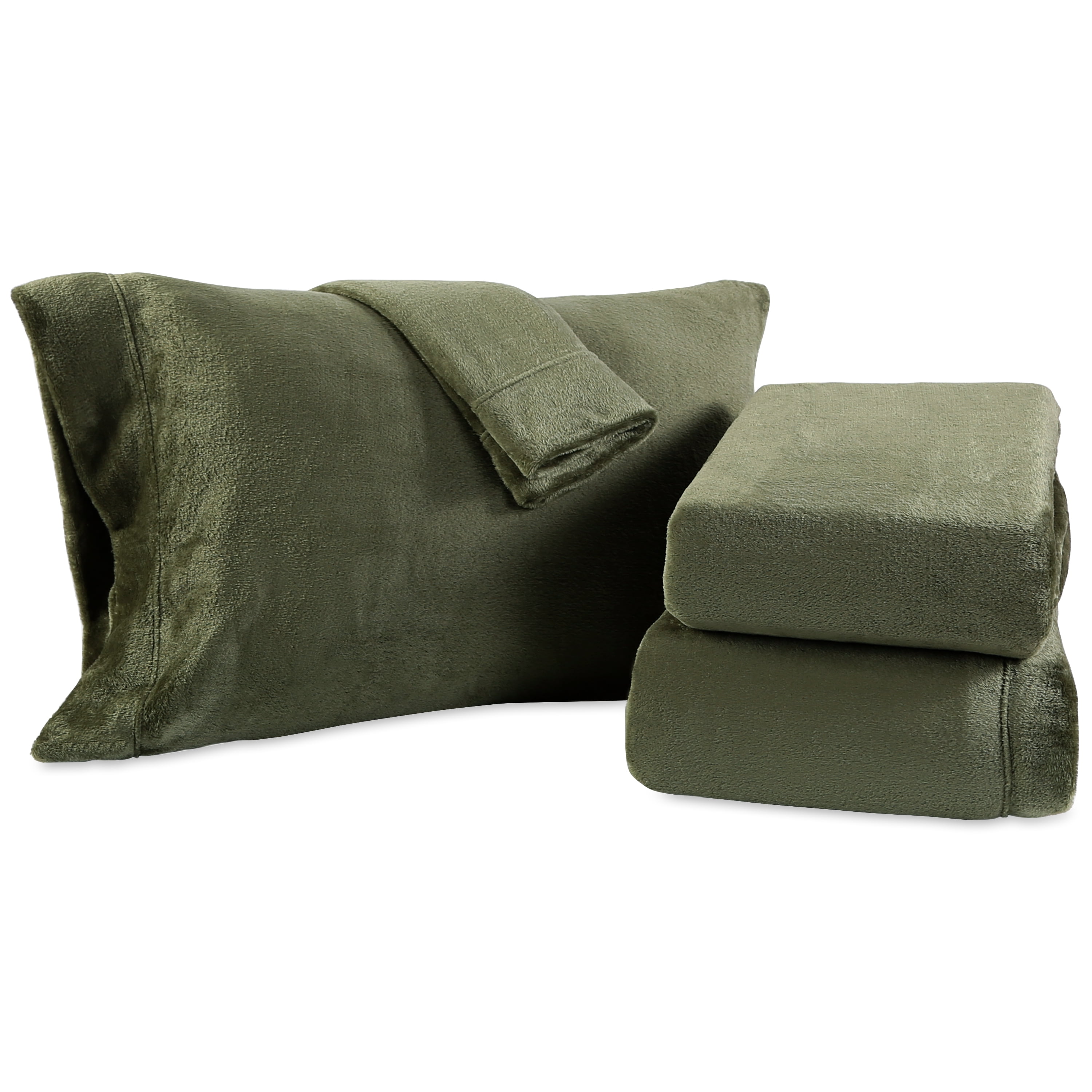 Berkshire Blanket VelvetLoft Plush Sheets Set