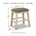 thumbnail image 6 of Signature Design by Ashley Bolanburg Farmhouse 24" Counter Height Upholstered Barstool, Set of 2, 6 of 6