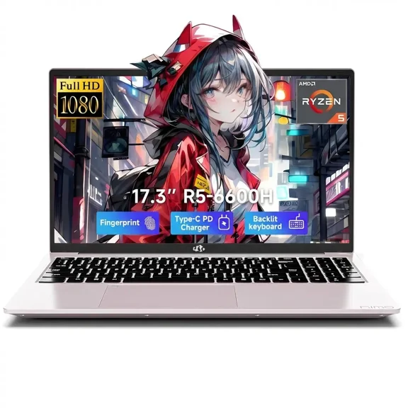 15.6" IPS FHD Laptop Office 2024 Win 11 Pro 16GB RAM 1TB SSD Intel Celeron N5095 Quad-Core Thin Light Business Student Notebook PC Computer Backlit Keyboard Fingerprint Pink