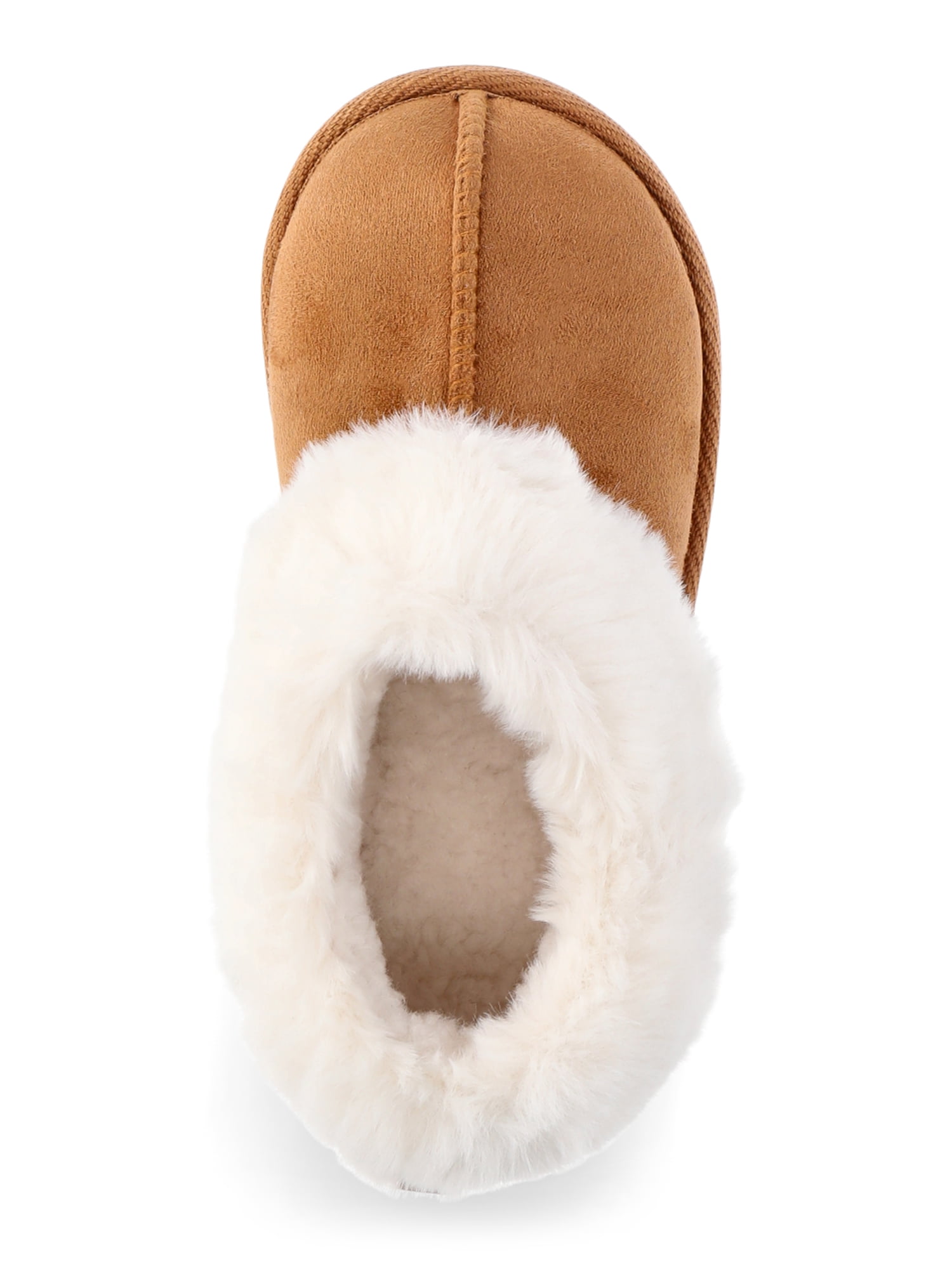 Wonder Nation Toddler Girls Slippers with Faux Fur Trim
