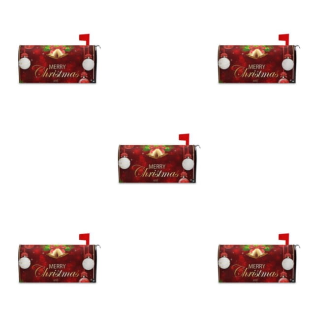 relayinert Add Holiday Cheer To Mailbox Christmas Deer Pattern Sleeve Easy To Couch Cover YTYH2309046 5Set