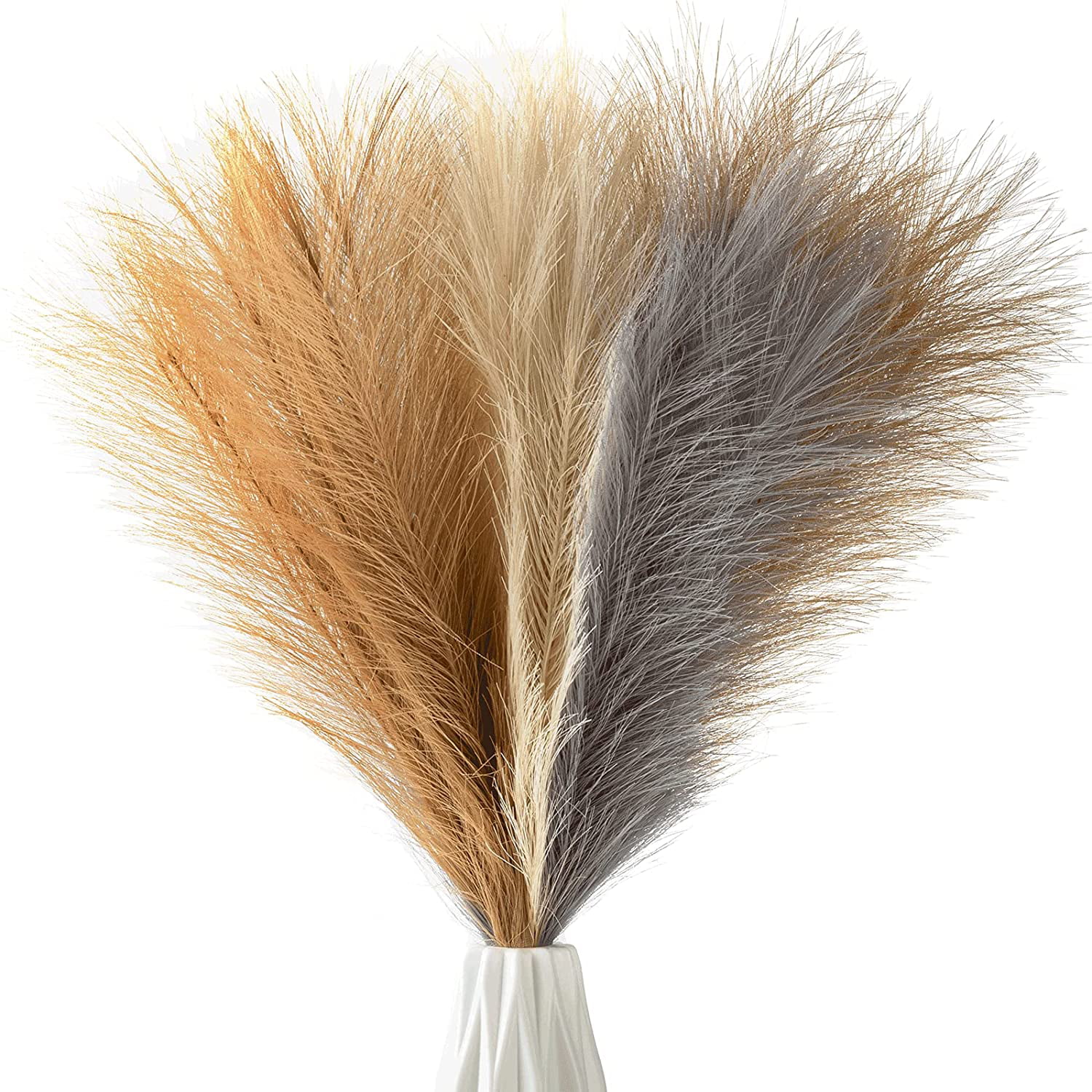Fluffy Grey Feather Pampas 1 Stem