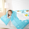 thumbnail image 3 of Erosebridal Cartoon Capybaras 7 Pieces Bedding Comforter Set For Capybara Lovers,Funny Mouse Rodent Kawaii Yellow Duck Full Bedding Set For Kids Reversible, 3 of 7
