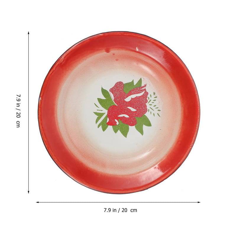 Taipro Enamel Plates Red White Enamel Plates Wagon Enamel Plates