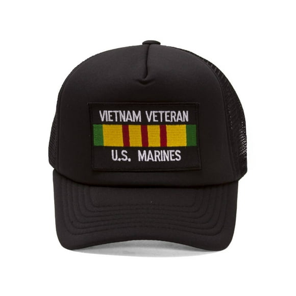 Military Patch Adjustable Trucker Hats - Vietnam Veteran - US Marines
