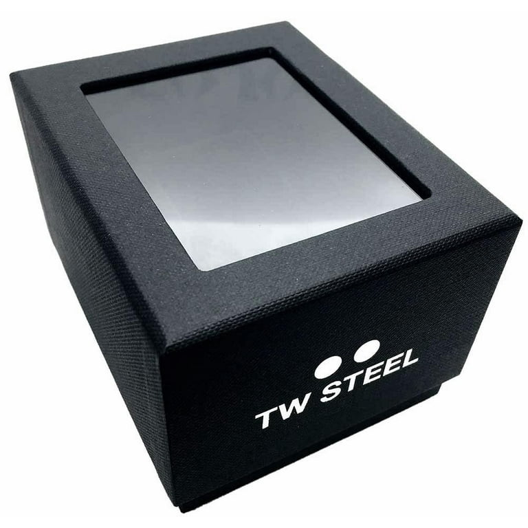 TW Steel Maverick Chronograph Black PVD Black Leather Black Dial Date Quartz Mens Watch MS114