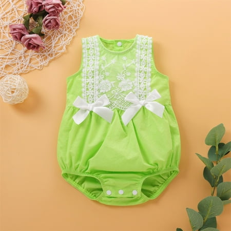 

SDJMa Newborn Infant Baby Girls Cute Tulle Bowknot Bodysuit Romper Jumpsuit Clothes
