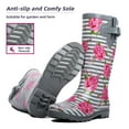 thumbnail image 5 of Landchief Women's Tall Waterproof Rubber Rain Boots for Garden, Size 8, Rose, 5 of 7