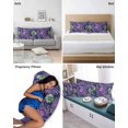 thumbnail image 6 of Purple Green Flowers Body Pillow Covers, Watercolor Vintage Botanical Soft Bed Throw Pillowcases Breathable Cooling Long Lumbar Body Pillow Sham Cover for Bed Sofa 20''x54'', 6 of 7