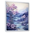 thumbnail image 2 of Designart "Icy Blue River Scene I" Snow Floater Framed Canvas Wall Art, 2 of 5