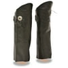 MILWAUKEE LEATHER Women's Black 1.2-mm Premium Leather Silver Hardware Short Legging