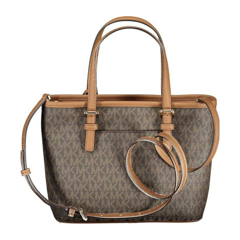 Michael Kors Women's Logo Print Canvas Tote Bag, Top Zip