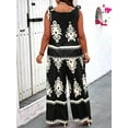thumbnail image 3 of Plus Size 2 Piece Outfits for Women – Sleeveless Boho Print Top and Wide Leg Pants Set, Casual Summer Beachwear, 3 of 8