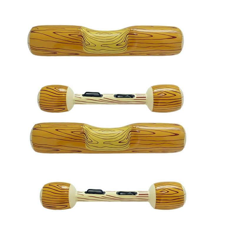 OUNONA 1 Set of 4Pcs Inflatable Swimming Pool Floating Toys Wood